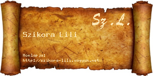 Szikora Lili névjegykártya